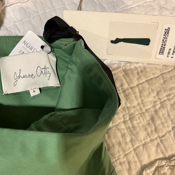 Johanna Ortiz Persian Opulence Gown Dress in Pistachio Green Size 6 Brand New - Picture 9 of 15